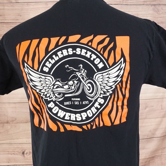 HONDA TIGER PRIDE SELLERS-SEXTON POWERSPORTS DIRT BIKE MOTORCYCLE TSHIRT SZ M - Picture 6 of 7